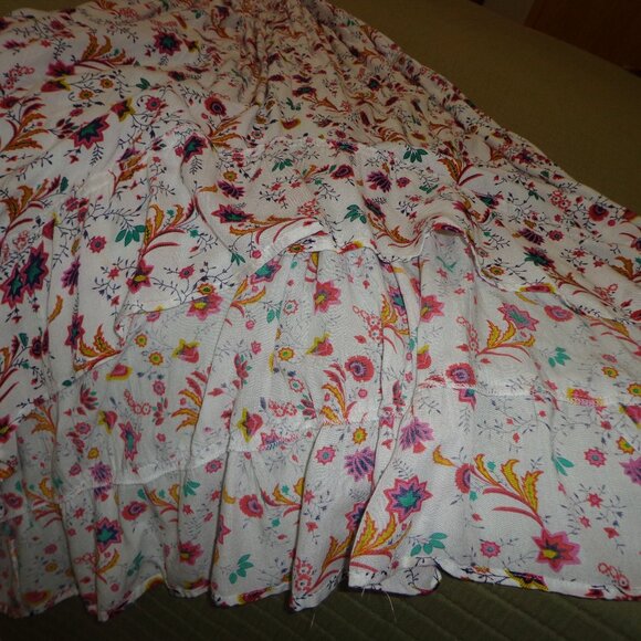 NWOT ANANDAS COLLECTION Hi-Lo Floral Sundress XL Smocked Bodice Ruffle Shoulder - Picture 11 of 13